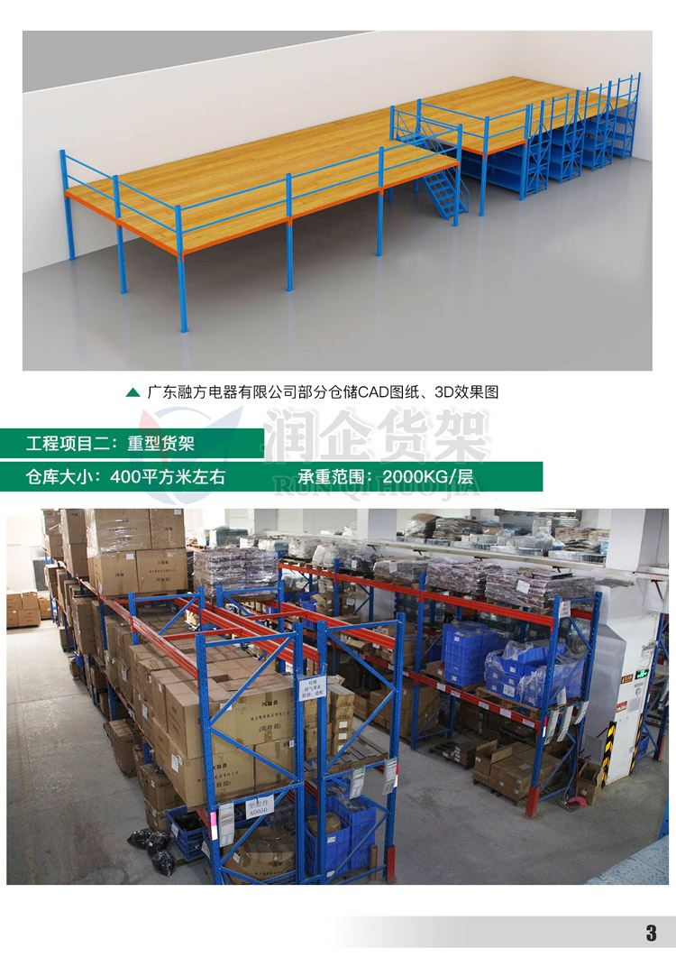 电器阁楼平台货架
