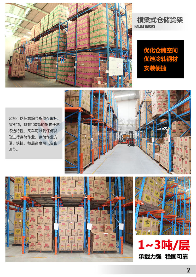 食品仓库横梁式重型货架
